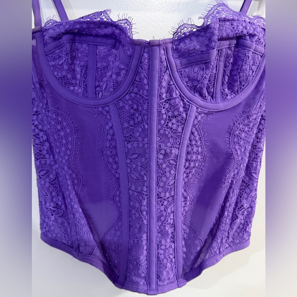 Urban Outfitters Out From Under Purple Lace Bustier Modern Love Corset - Picture 4 of 6
